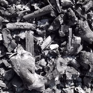 BBQ lump wood charcoal